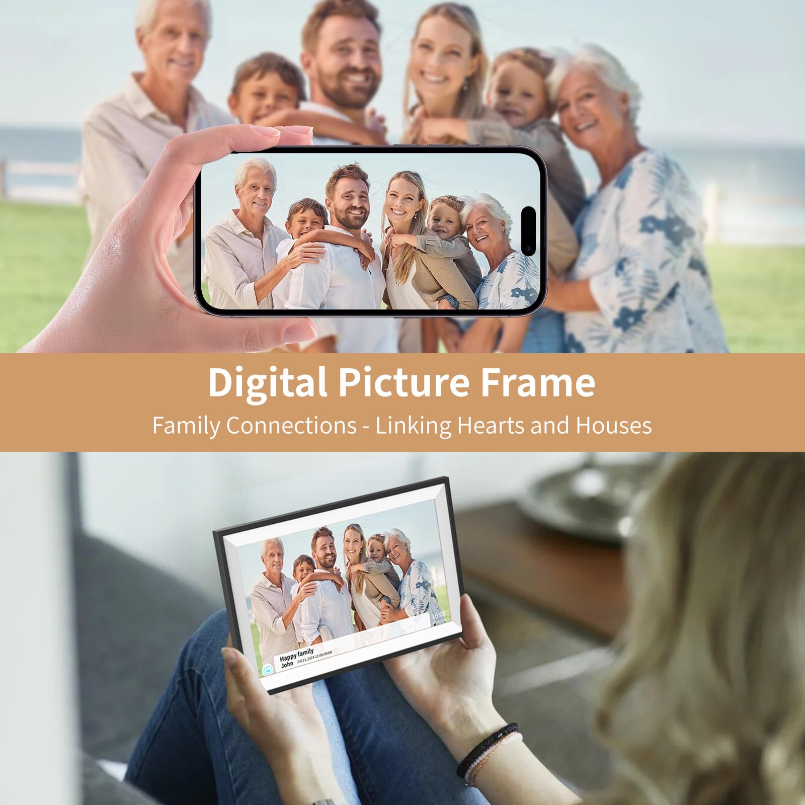 Amazon | デジタルフォトフレーム、15.6インチFrameoデジタル写真