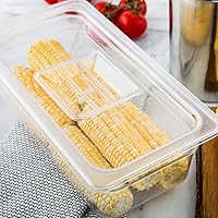 Vista 3 de Restaurantware Solo tapa: tapa Met Lux para sartenes de comida de tamaño completo, 10 tapas aptas para congelador para contenedores comerciales