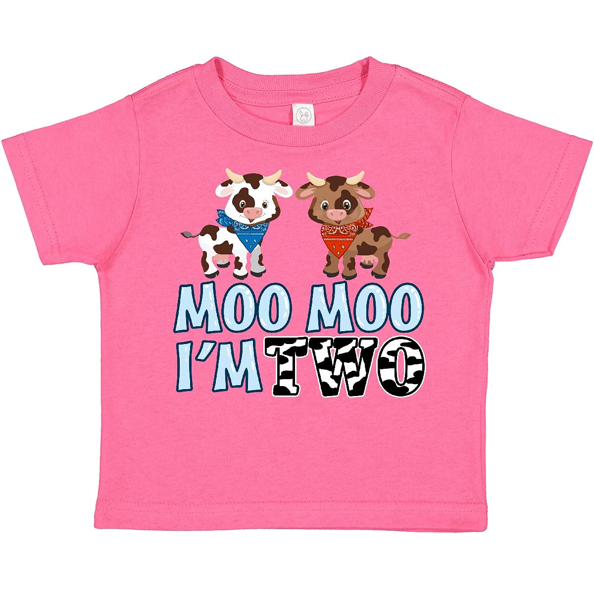 inktastic Moo Moo I'm 2 with Cute Holstein Cows Toddler T-Shirt
