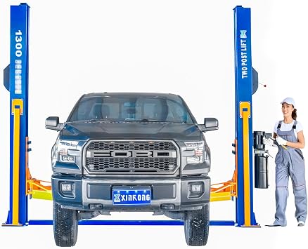 XK-1300 Auto Lift 220V Car Lift 3+3 Enhanced Lifting Arm Capacity 13000 Lbs Two Post Truck Hoist with 36 Months Parts Replacement