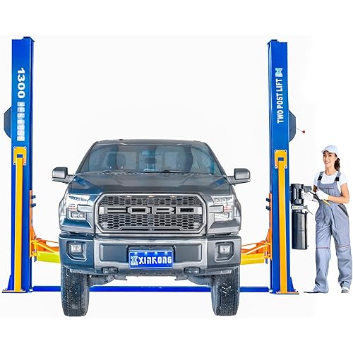 XK-1300 Auto Lift Car Lift 3+3 Enhanced Lifting Arm Capacity 13000 Lbs Two Post Truck Hoist with 36 Months Parts Replacement