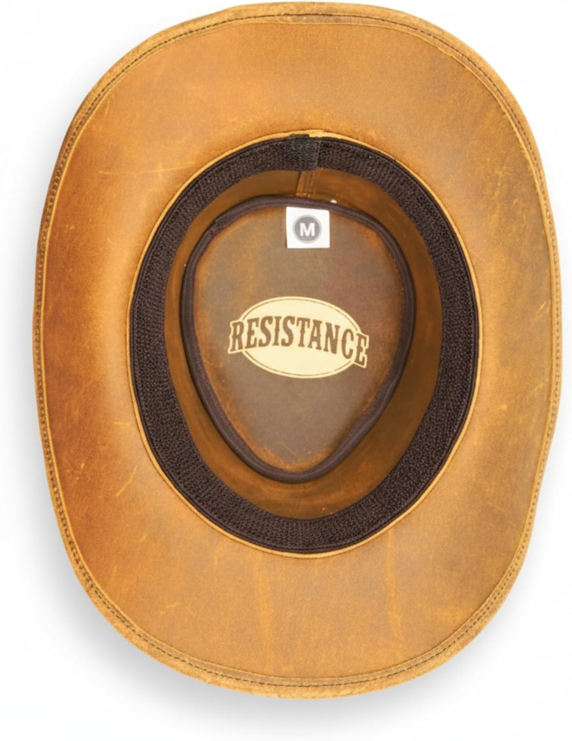 RESISTANCE Australian Style Leather Hat with Crocodile Band Teeth - Dundee Style | Outback Hat for Men and Women