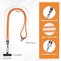 Vista 2 de Cordón para teléfono celular, cordón desmontable universal ajustable para teléfono, correa para teléfono, con parche de cordón para teléfono × 2