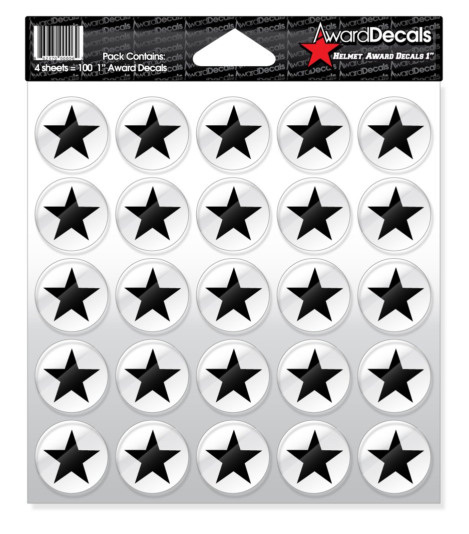 Décalcomanies étoiles autocollants transparents noirs 1 pouce pour scrapbooking