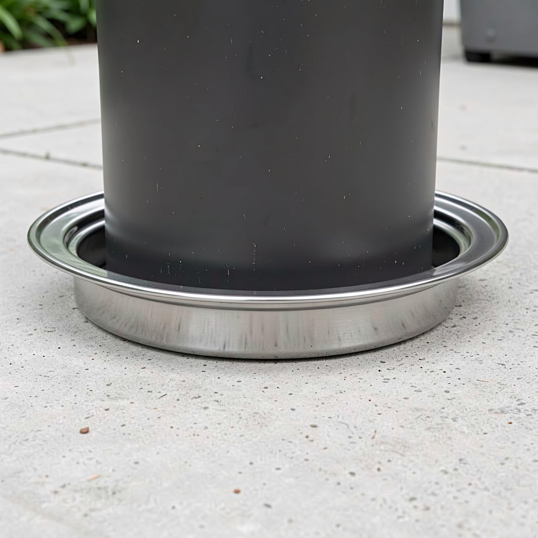 INOOMP Vaschetta raccogligocce in Acciaio Inox per Barbecue, Anello per