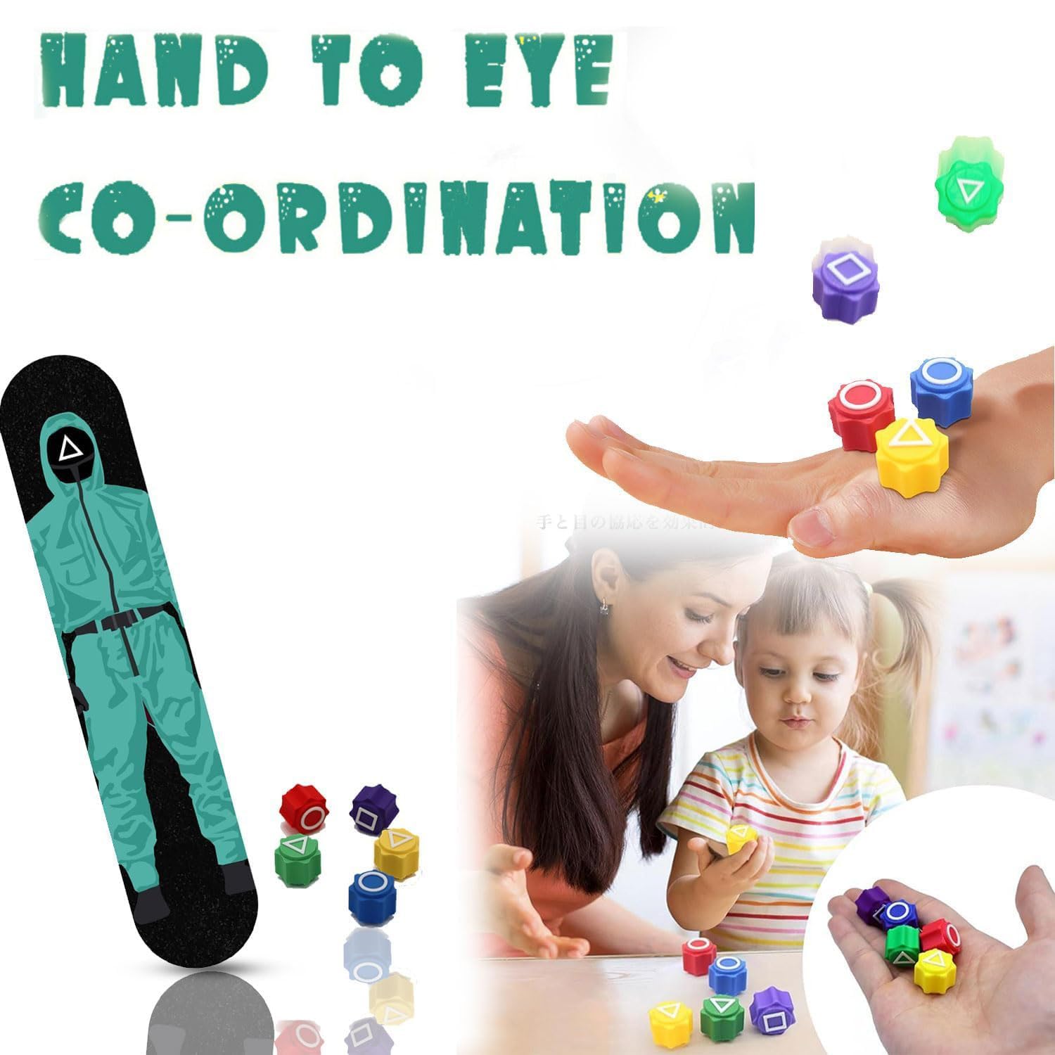 Gonggi Game Games, Squid Game Toys, Korean Traditional Gong Gi Dice, Weighted Gong gi Game Set, Fun Stocking Filler for Kids & Adults - Image 3