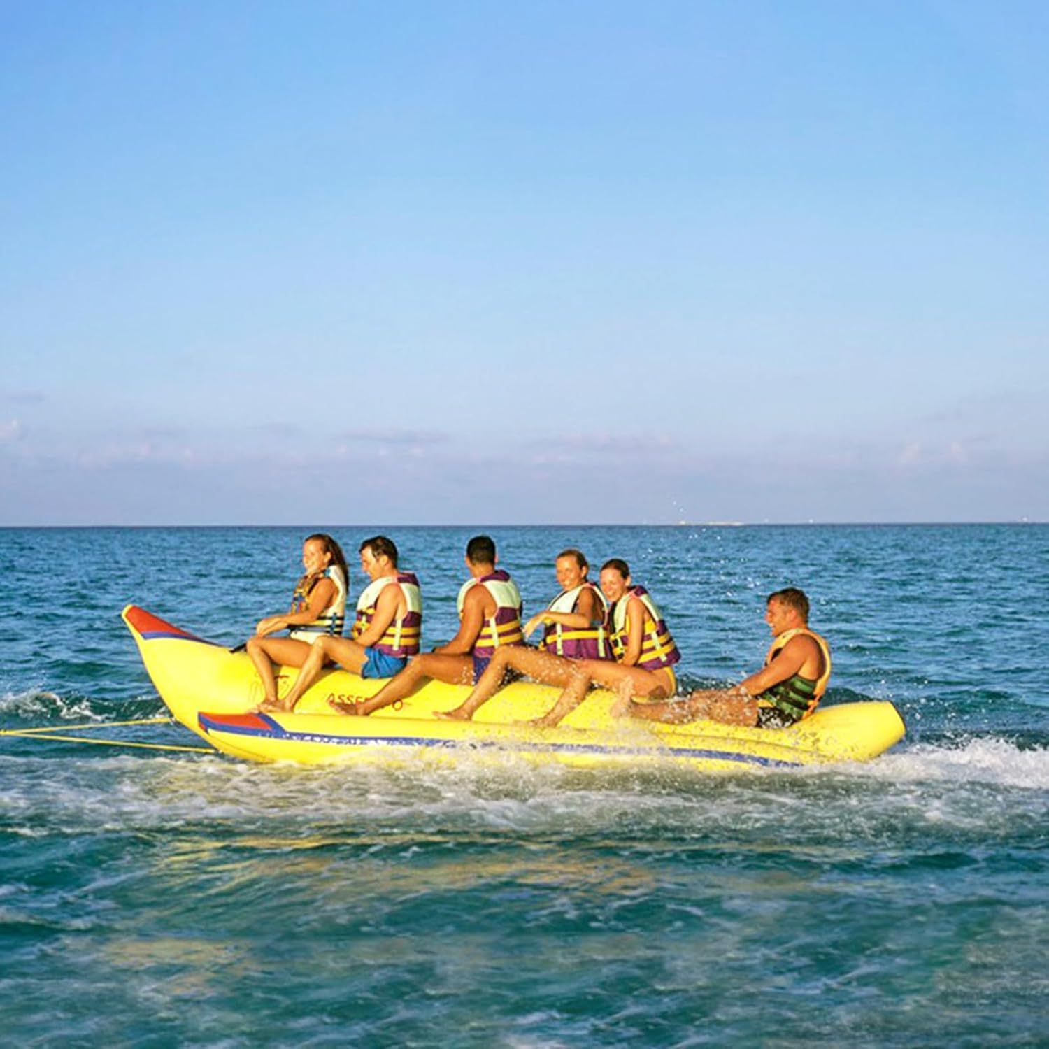 5 personas Jet Ski Remolque Banana Boat, bote de agua inflable, multipersona, barco de plátano inflable para motos acuáticas