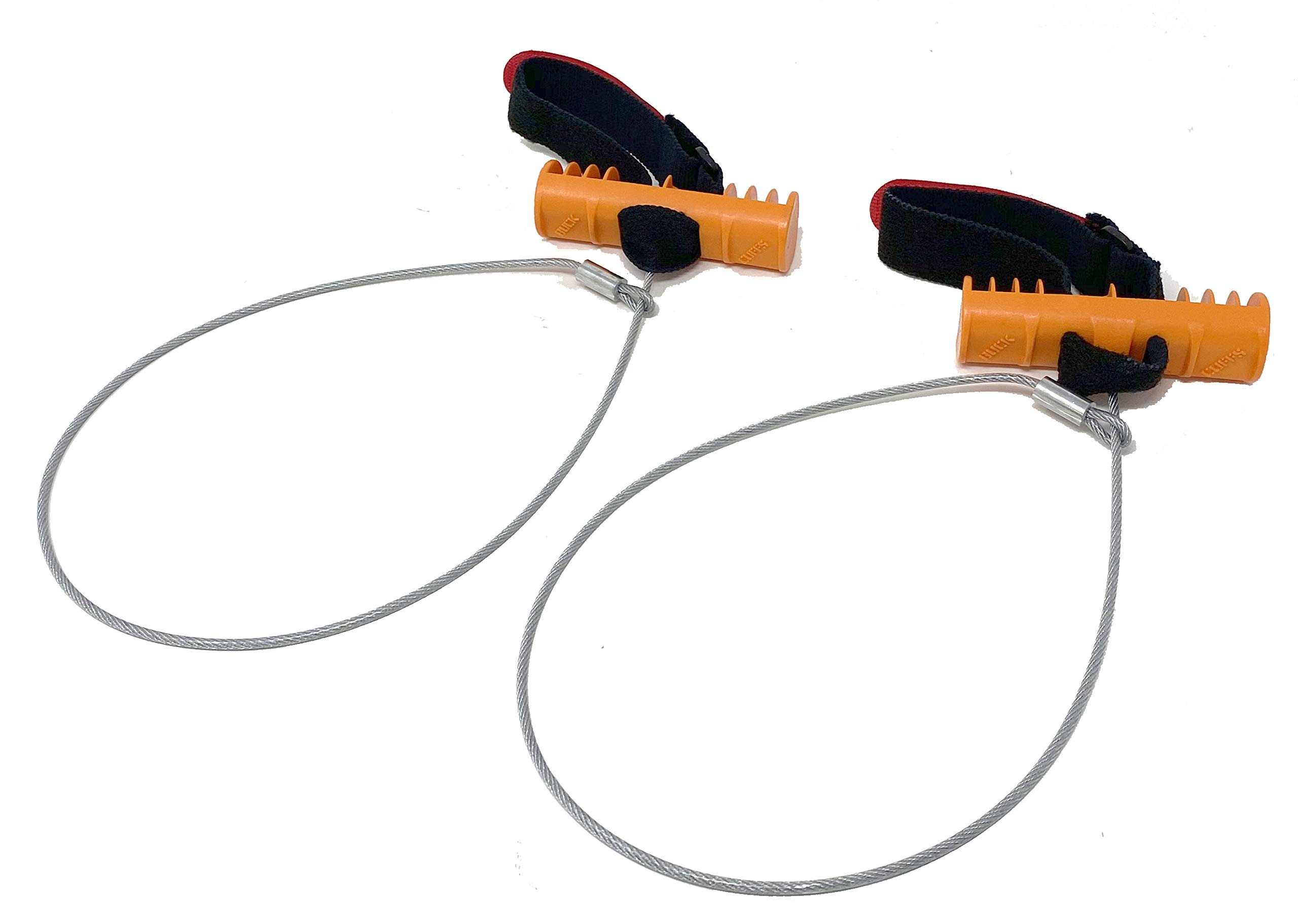 Buck Cuffs Big Game Deer Drag – Compact, Light Weight, Fast, Easy to Use Deer Handle, Game Dragger – 27” Cable – High Visibility Orange Handle - Made in The USA