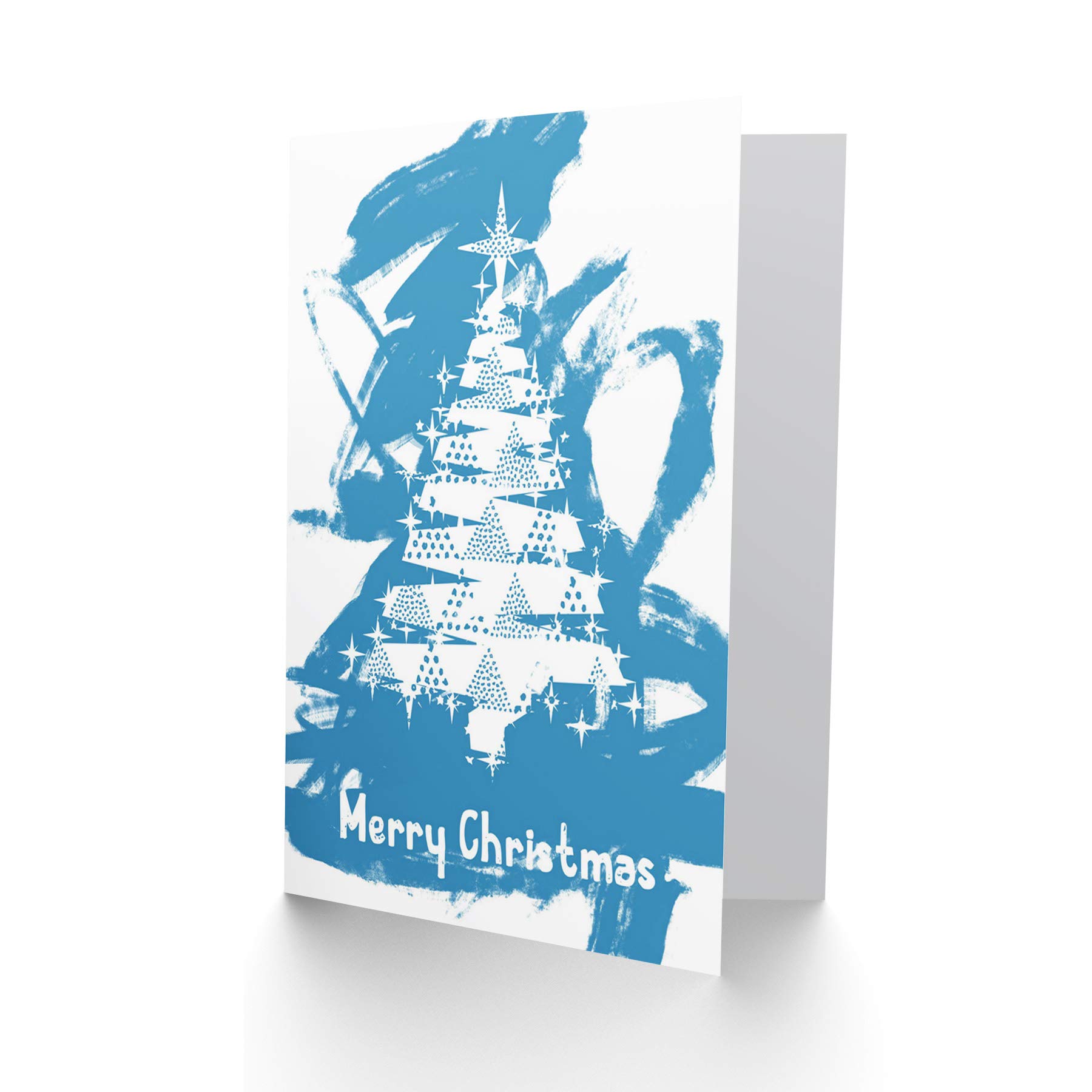 Wee Blue Coo Weihnachtskarte 'Abstrakter Wald' – 17,5x12,5 Cm, Nachhaltiger Karton Mit Umschlag