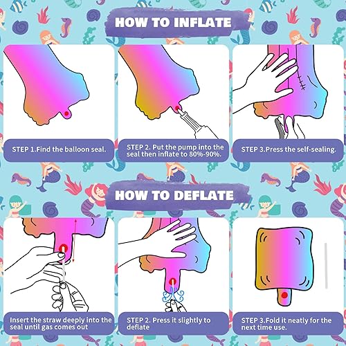 Miniatura 7 de Decoraciones de sirena para primer cumpleaños, decoración de primer cumpleaños de sirena para niño de 1 año con cola de sirena, globo de concha de