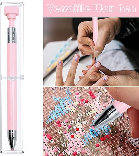 Miniatura 5 de ZYNERY 12 piezas de accesorios de arcilla para bolígrafos artísticos de diamante, pegamento de cera de pintura de diamante 5D, punta de cera de