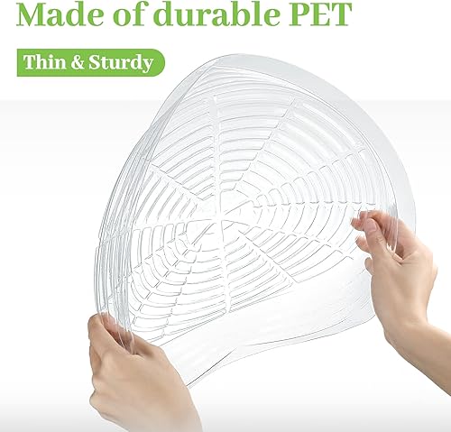 Miniatura 3 de Shellwei Paquete de 18 platillos de plástico de 16 pulgadas, bandejas de goteo extra grandes para macetas transparentes, bandeja de goteo para