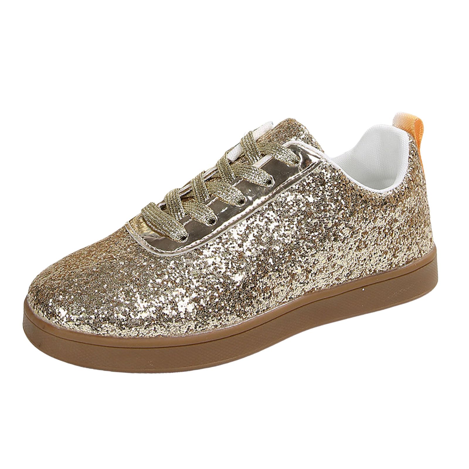 Zapatillas para mujer, zapatos planos con purpurina, zapatos informales, ligeros, transpirables, con cordones, zapatillas de deporte, zapatillas de deporte para mujer, zapatos informales