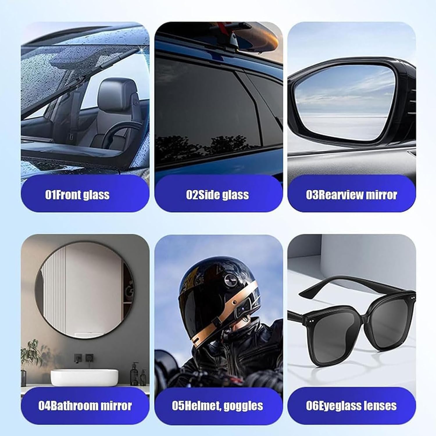 Nmes Nettoyant Vitre Voiture, Produit Nettoyage Voiture, Nmes Nettoyant Pare Brise, Anti Pluie Pare Brise, Détachant De Film D’huile Pour Pare-Brise Vitres Rétroviseurs,Glass Emulsion Pour Miroirs (2)