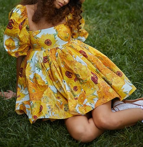 Miniatura 3 de Sister Amy Vestido de manga farol para mujer con volantes y hombros descubiertos