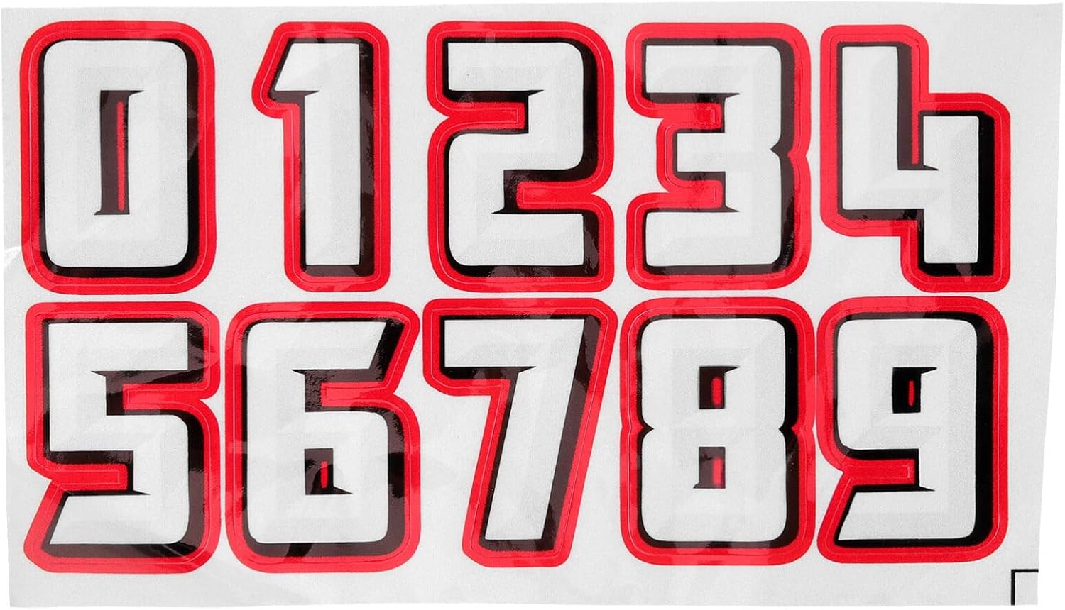 Toddmomy Sports Helmet Numbers Sticker 10pcs 09