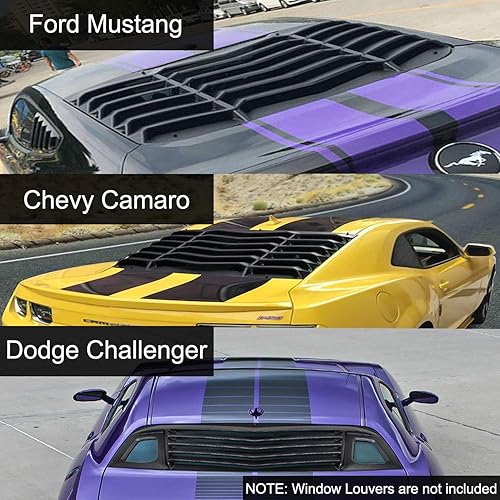 Miniatura 2 de Sunluway Accesorios de hardware de instalación de rejillas de ventana trasera, cinta de montaje de doble cara 3M para Ford Mustang Dodge Challenger