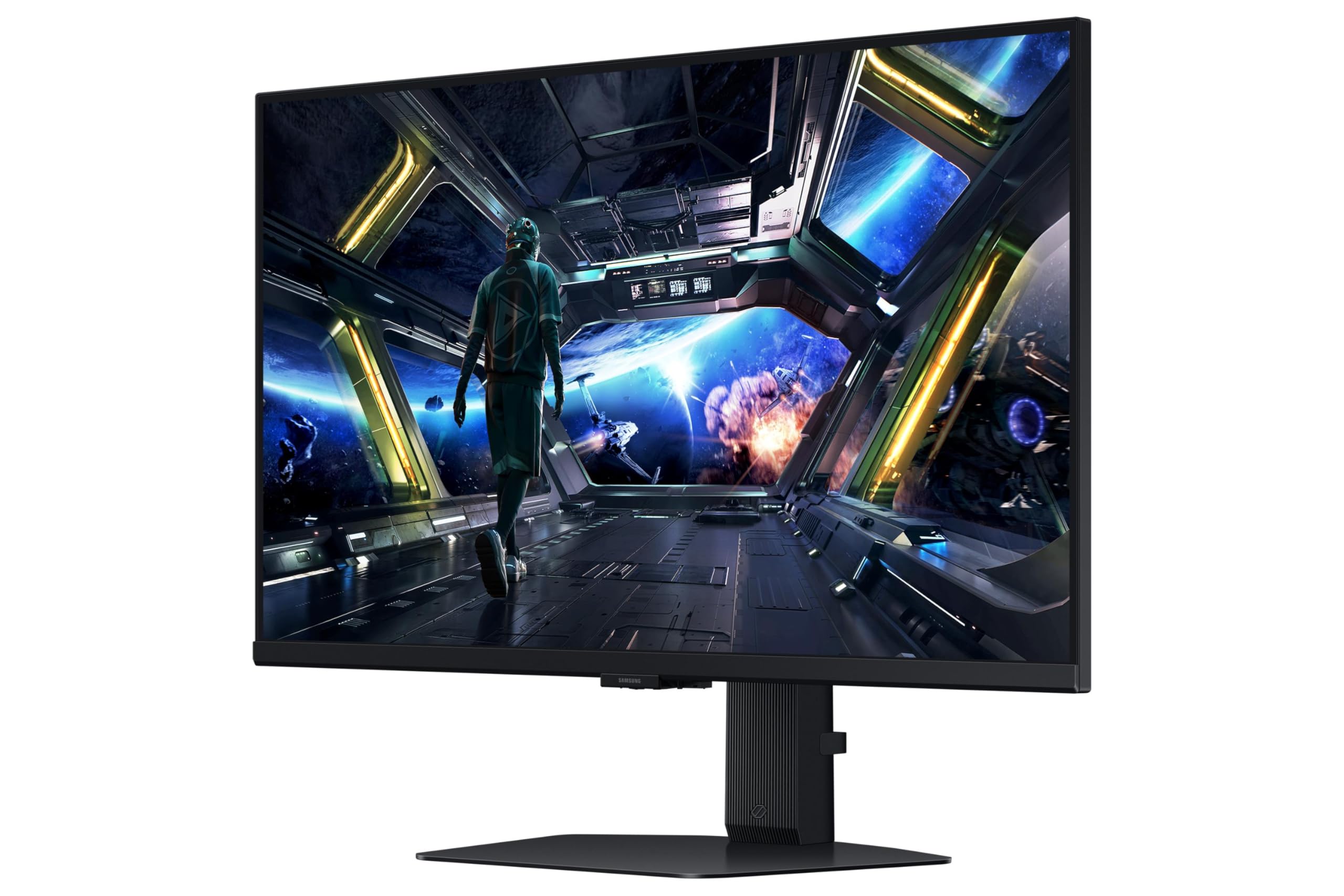 Samsung Écran PC Gaming Odyssey G70D, Taille 27", Dalle IPS, Résolution UHD 4K (3840x2160), 144 Hz, Inclinable, VESA 100x100, Contraste 1000:1, Eye Saver Mode, Flicker Free, HDMI (1,4), LS27DG702EUXEN