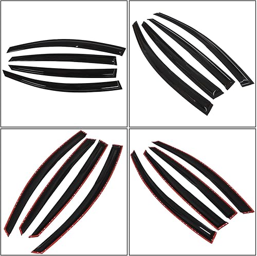 Miniatura 7 de GXYWADY Visera de ventana de sol, lluvia, humo, protector de ventilación, 4 piezas, repuesto para Kia Optima K5 2011 2012 2013 2014 2015