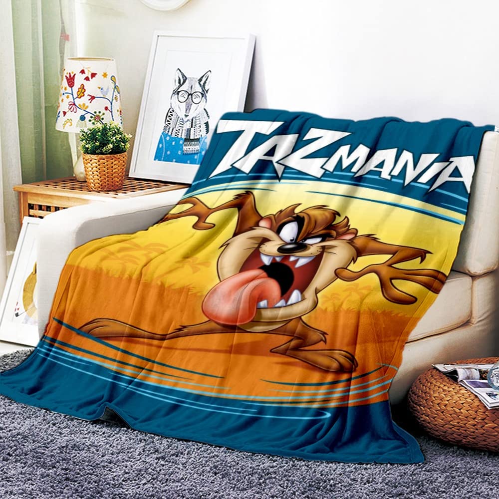 Vozmio Boys D Taz Flannel Warm Soft Plush On The Sofa Be Blanket Suitable For Air Conditioning Blanket Nap Blanket (,40 * 60 In(100 * 150 Cm))
