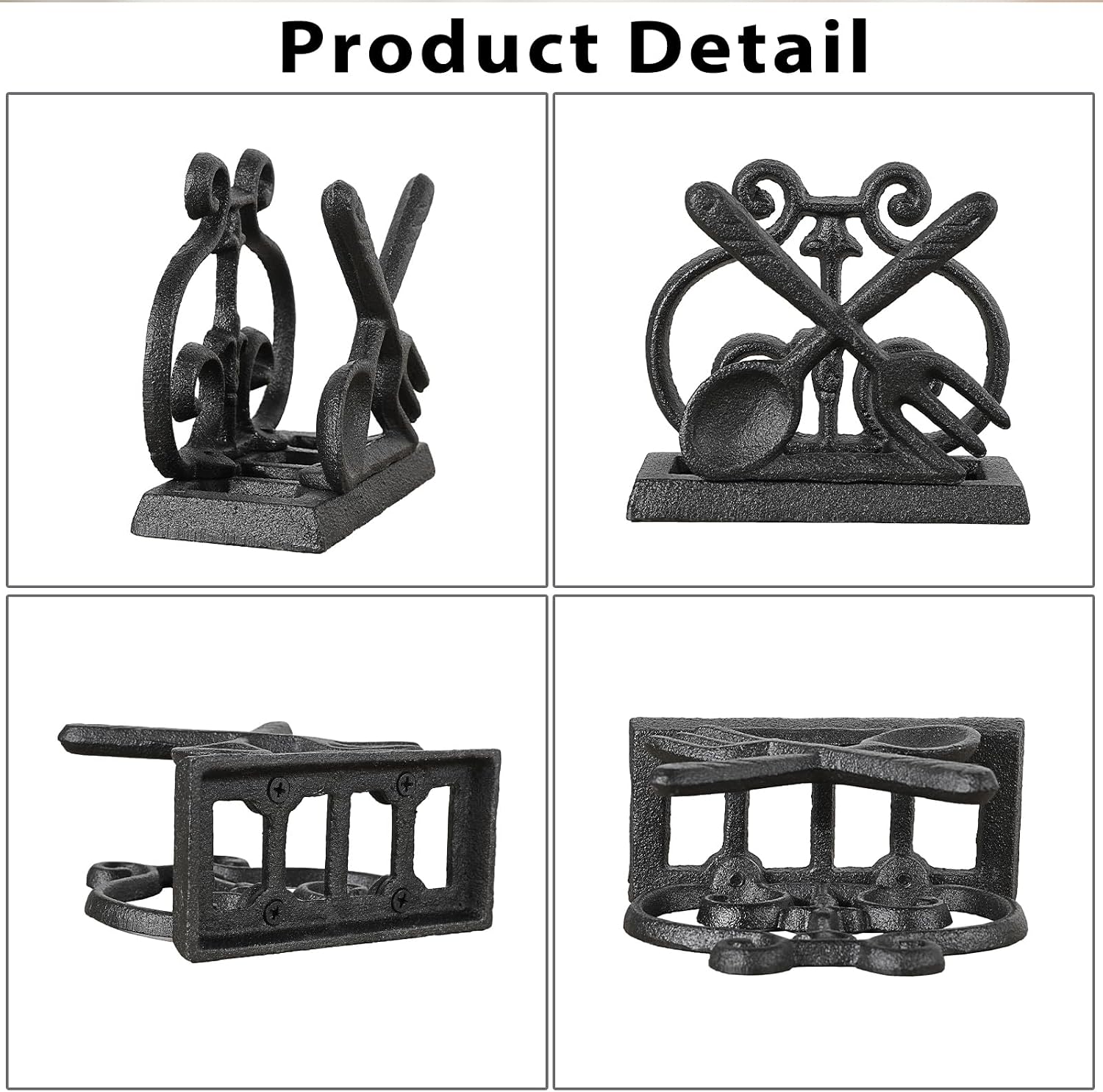Sumnacon Napkin Holder Retro Vertical Napkin Holders for Kitchen Dining Sturdy Cast Iron Cocktail Luncheon Napkin Holders for Tables Cute Napkin Dispenser for Bathroom,Party,Counter,Tableware