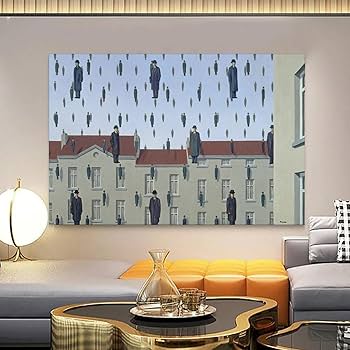 額装済/ゴルコンテ（ルネ マグリット） ゴルコンダ(ルネ マグリット)額装済ポスター : azポスター