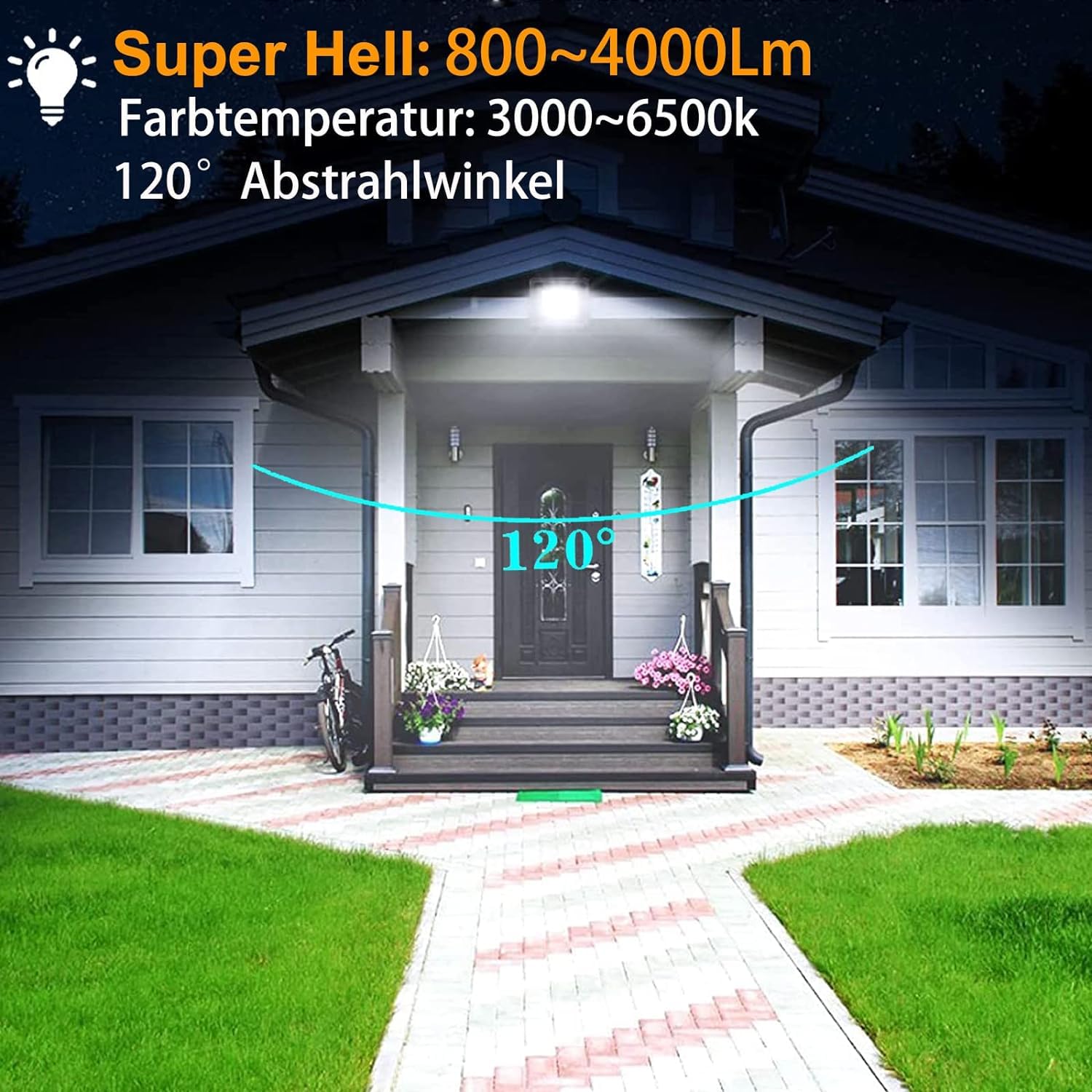 LED Strahler Außen 10W, LED Scheinwerfer mit 12 Lampenperlen, Superhell Aluminium Leuchte 6000K IP66 Wasserdicht, LED Außenstrahler für Garage, Flur, Tore, 10 Stücke, Kaltweiß