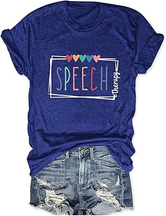 SHAGMTLI Speech Therapy Sweatshirt Womens Funny Letter Printed Graphic Sweatshirt Retro Long Sleeve Crew Neck Pullover