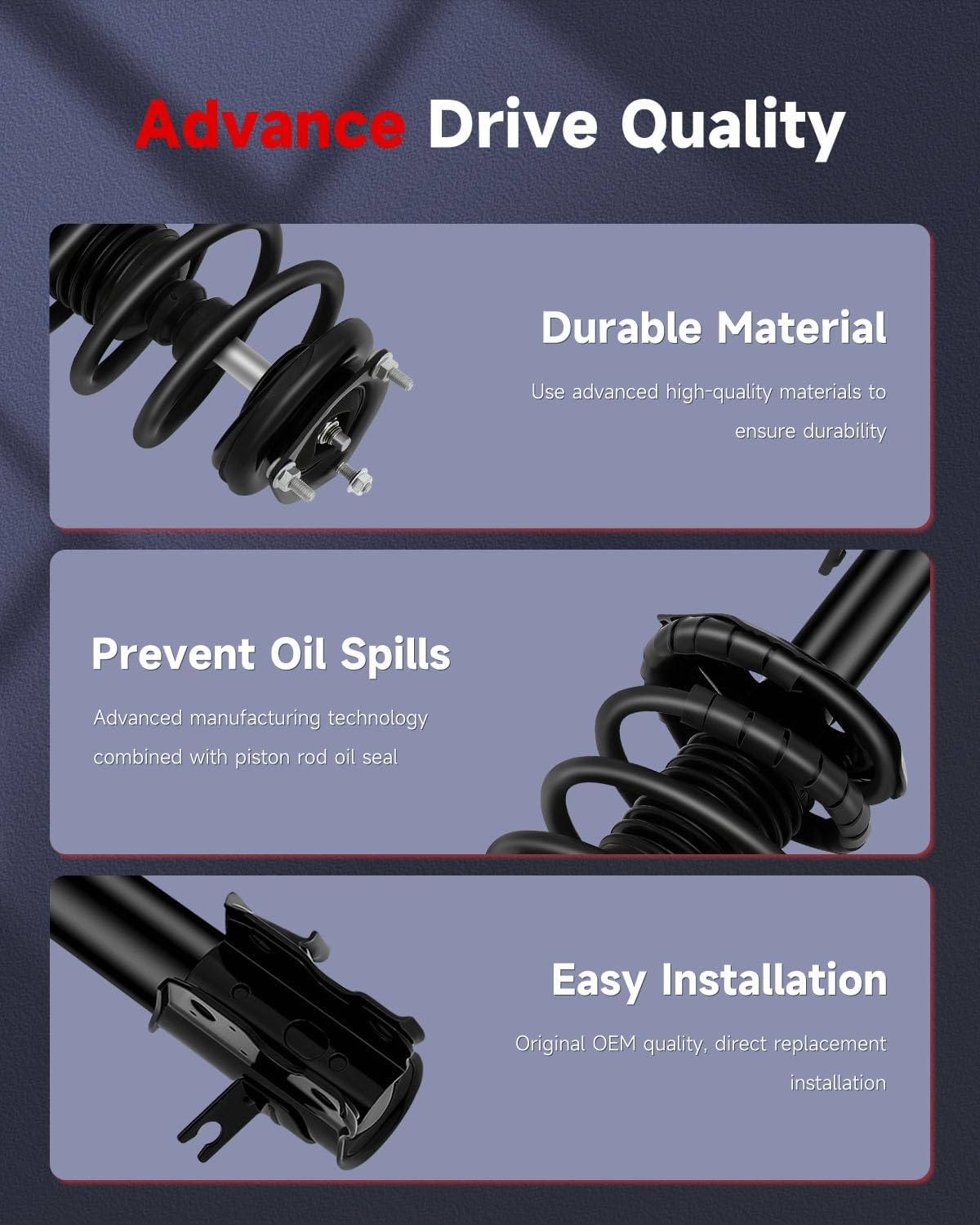 cciyu Struts Complete Struts Spring for 2002-2006 for Nissan Sentra Struts Shocks for 172106 172105 Front Struts