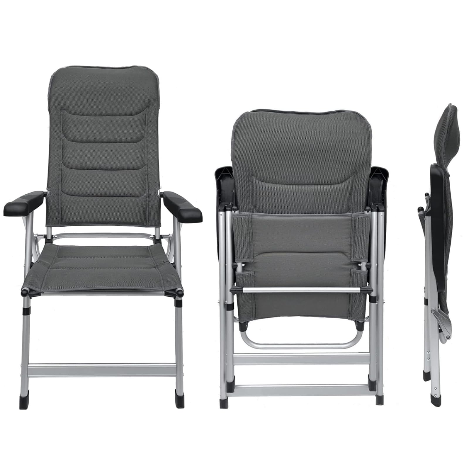 osoltus Alu Camping Klappsessel Soft Touch 3D MESH AIR – Anthrazit