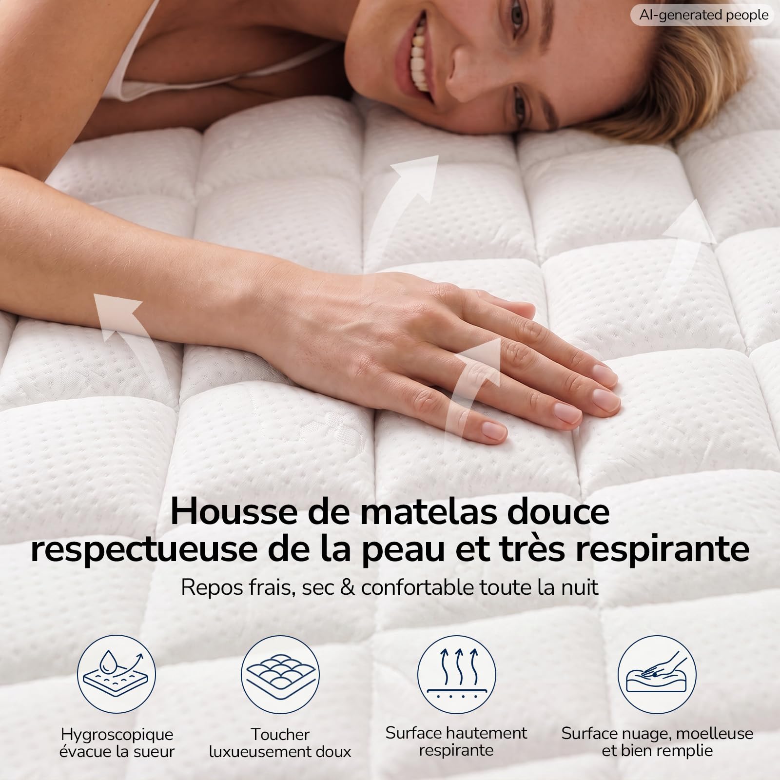 Brinlawb Matelas 90x190 cm Hybride, 21 cm d'Épaisseur, 7 Zones à Ressorts Ensachés, Réversible Double Fermeté (Souple & Ferme), Housse Respirante, Faible Transfert de Mouvements pour Sommeil Paisible