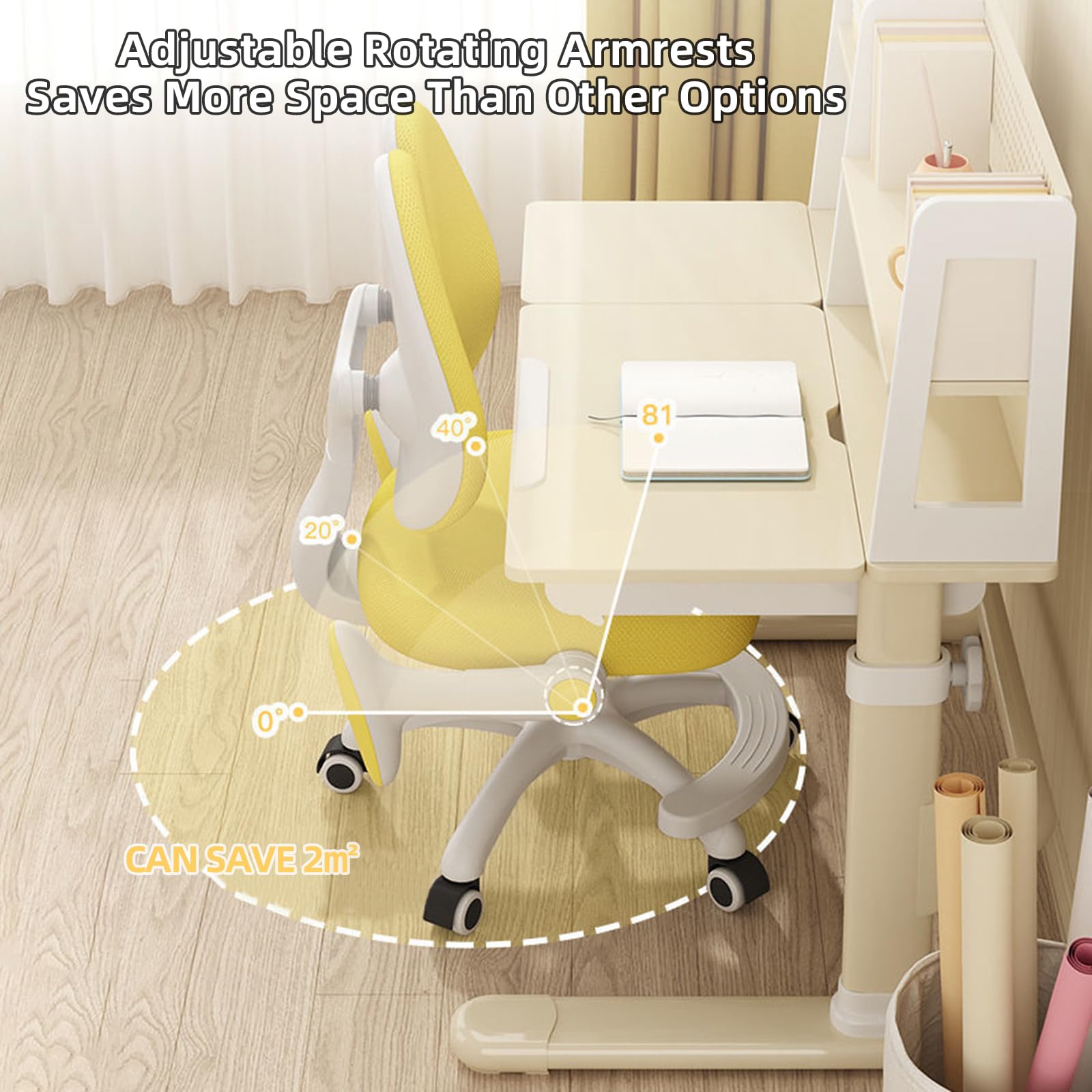 FurnitureR Sedia Da Scrivania Regolabile In Altezza, Girevole, Con Schienale Traforato, Senza Braccioli, Per Studio E Camera Da Letto, Grigio