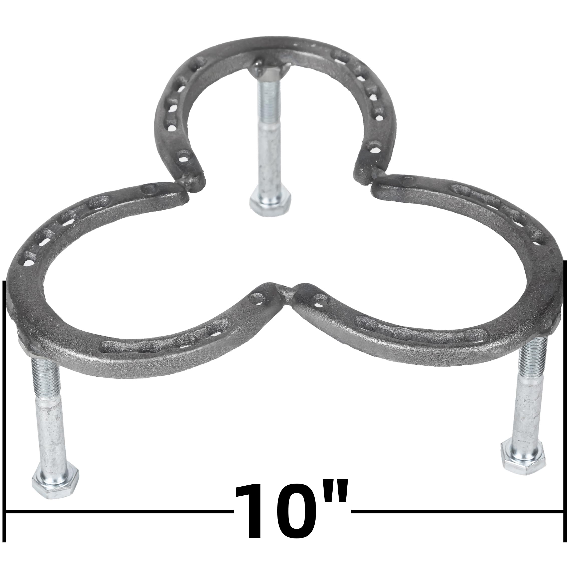 Trípode de campamento, trípode de fogata, trípode para horno holandés, mesa de horno holandés para cocinar, herraduras de acero, con patas de altura ajustable, ideal para cocinar fogatas 4