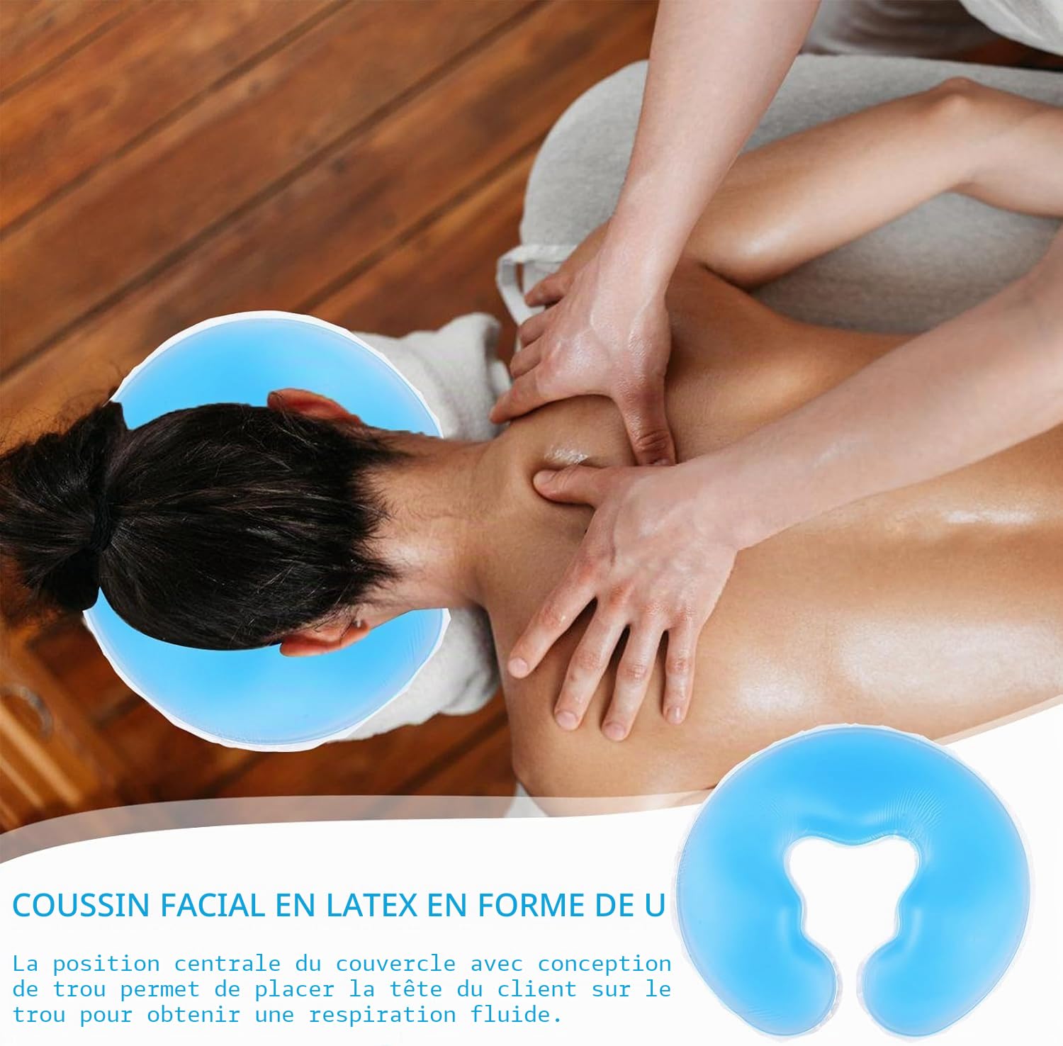 Coussin de Spa en Silicone, Coussin Facial en Silicone, Coussin de Gel pour Massage de la Tête, Coussin de Gel Facial pour Table de Massage, Coussin de Gel Facial, Dispositif de Massage Spa pour la