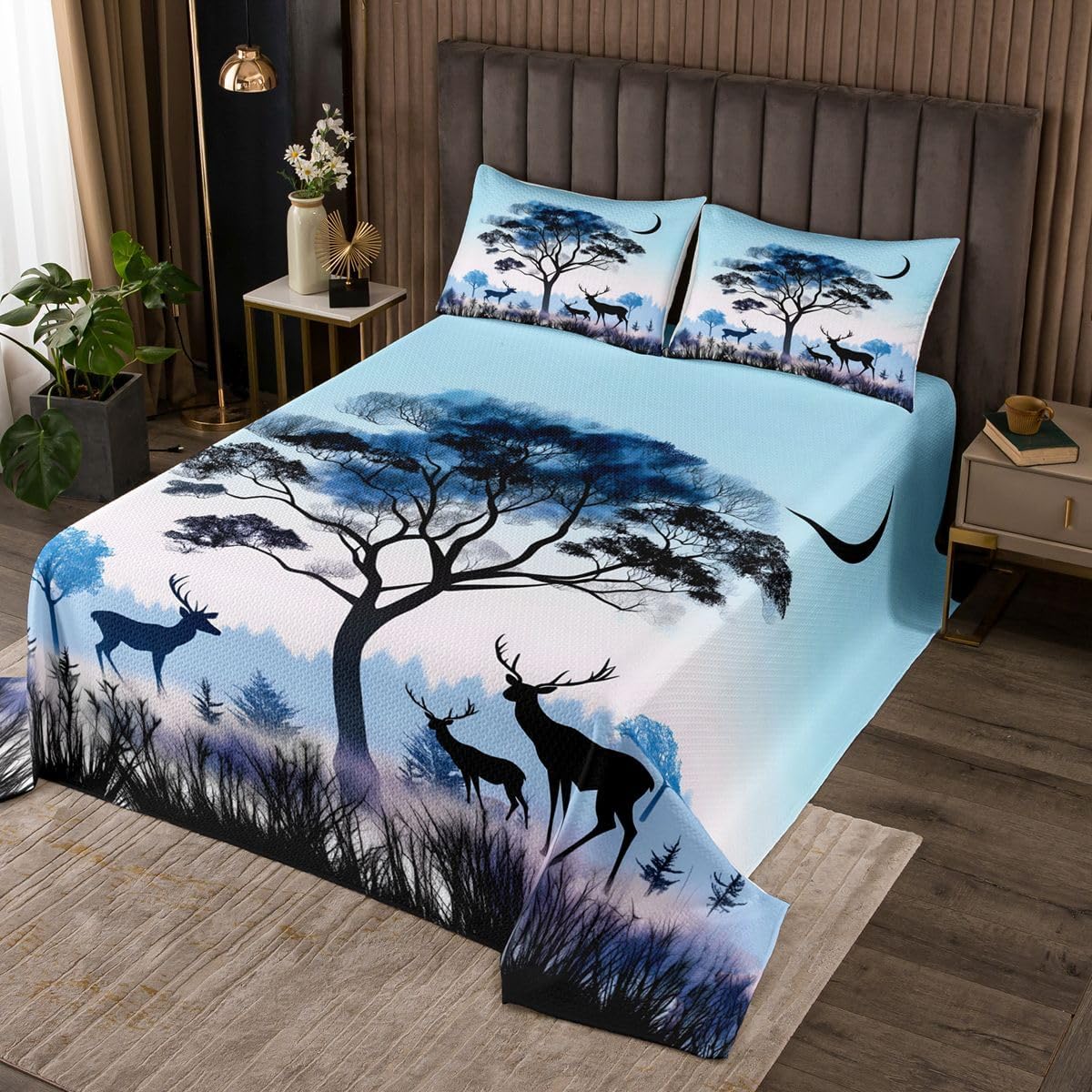 jejeloiu Camouflage Bedspread Quilts Green Camo Coverlet Set Twin Size for Kids Boys Girls Military Style Quilted Coverlet for All Season with 1 Pillowcase Microfiber