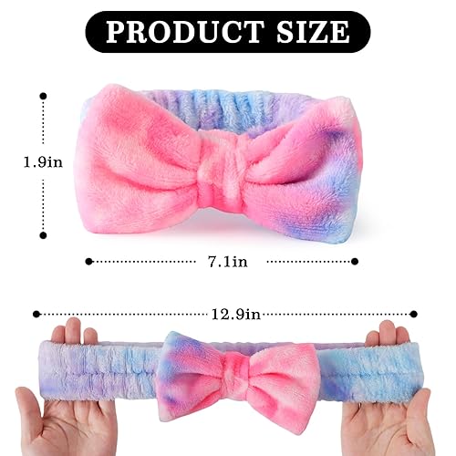 Miniatura 9 de LADES Diadema de spa  Paquete de 6 diademas de maquillaje para mujer, banda de pelo suave de forro polar coral para el cuidado de la piel, diadema