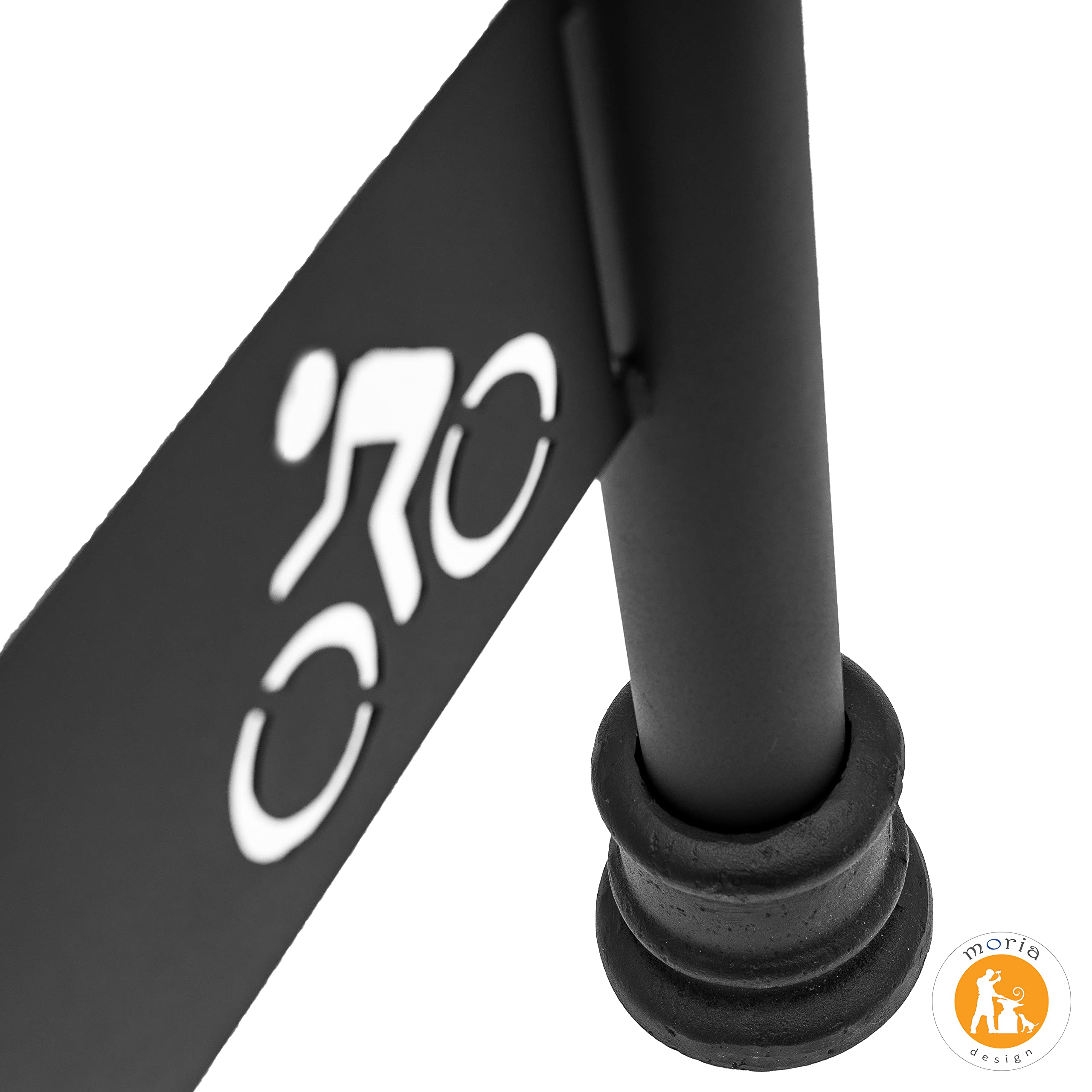 MORIA DESIGN Fahrradständer Boden für 2 Fahrräder 110 x 60 cm - MTB & E‑Bike, galvanisiert & pulverbeschichtet, für Garage & Hof