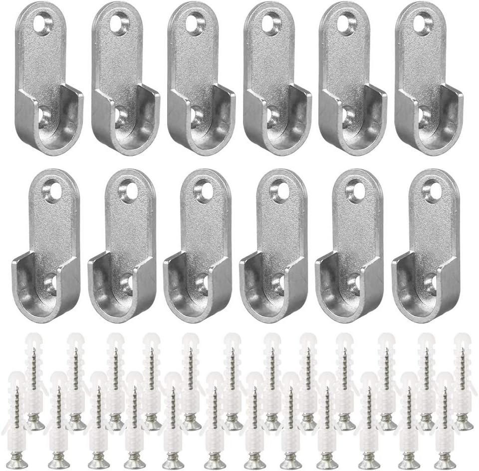 Btibpse Oval Closet Rods Heavy Duty Aluminium Alloy