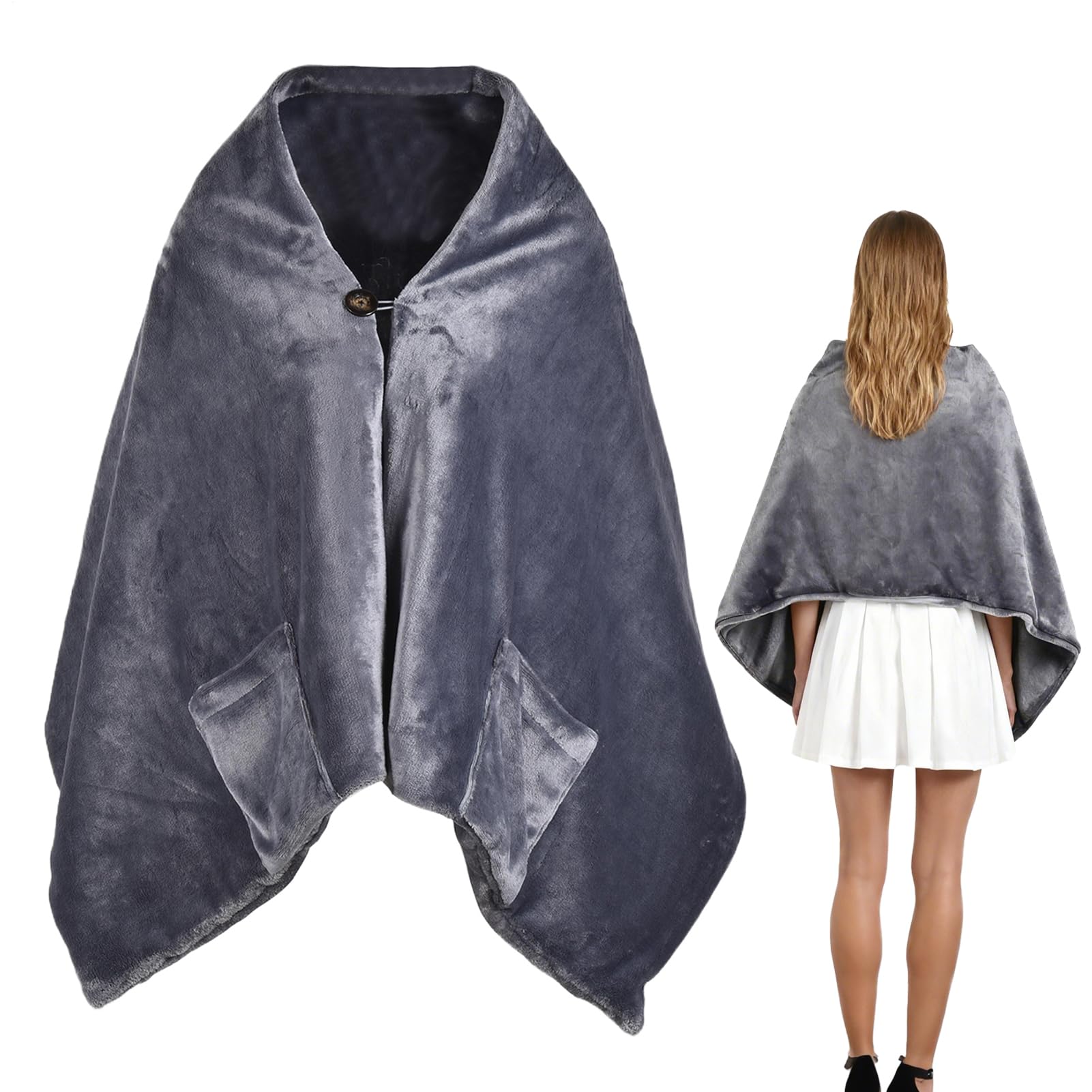 Bufanda eléctrica - Manta térmica de invierno | Manta suave con protección | contra sobrecalentamiento para niñas, mujeres mayores y amigas