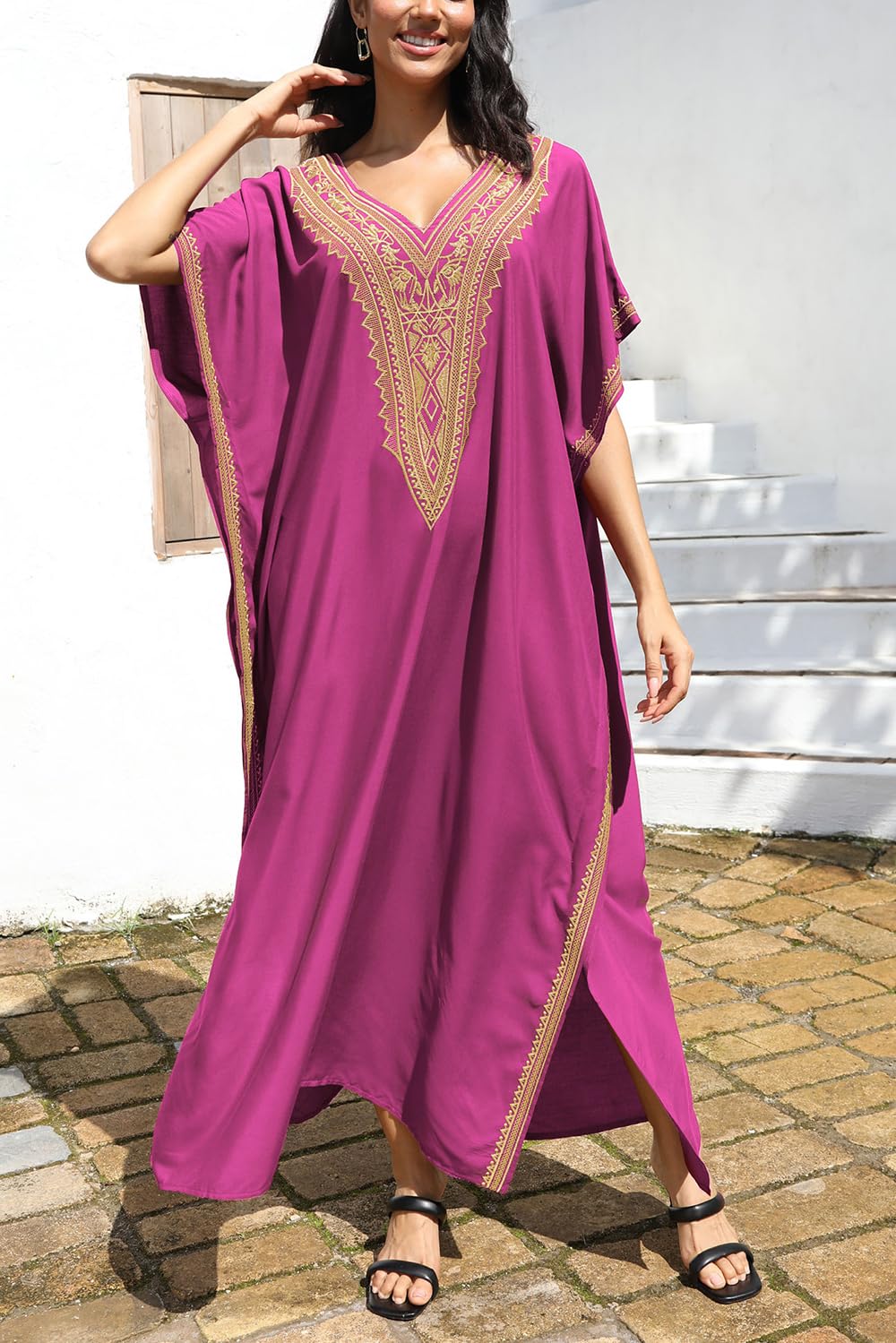 Kimono Boho pour Femme Longue Cardigan Kaftan Surdimensionné Roomy Loungewear Robe de Plage Cover Ups Robes