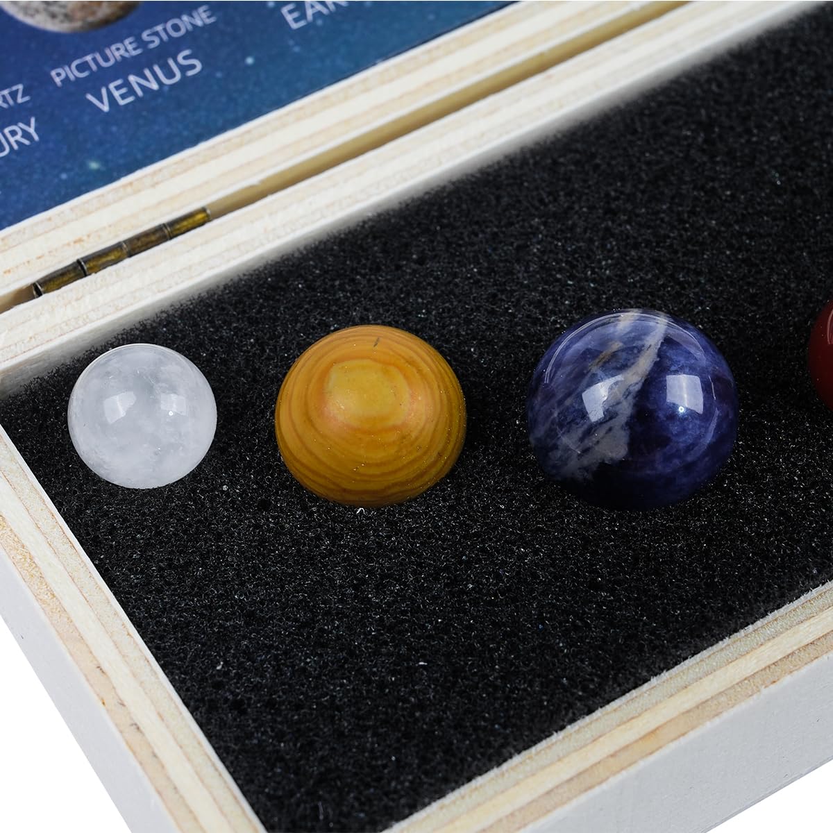 9 Planetas decoración Solar Juego de Bolas de Piedras Preciosas de Cristal caídas decoración de Escritorio Celestial y Regalo Creativo Impresionantes Cristales para el hogar o la Oficina