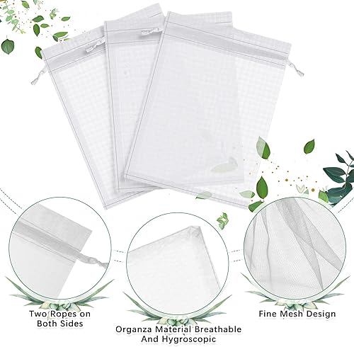 Miniatura 10 de 200 bolsas de protección de frutas, bolsas de red de frutas con cordón, bolsas de frutas para frutas, bolsas de protección de frutas, red de frutas