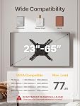 MonTEK Motion complète TV Montage pour la plupart des téléviseurs courbés plats de 23-65 pouces & Moniteurs, Tilt articulé pivotant TV Mont mural, montage mural TV Bracket Perfect Center Design Max VESA 400x400mm, jusqu'à 77lbs