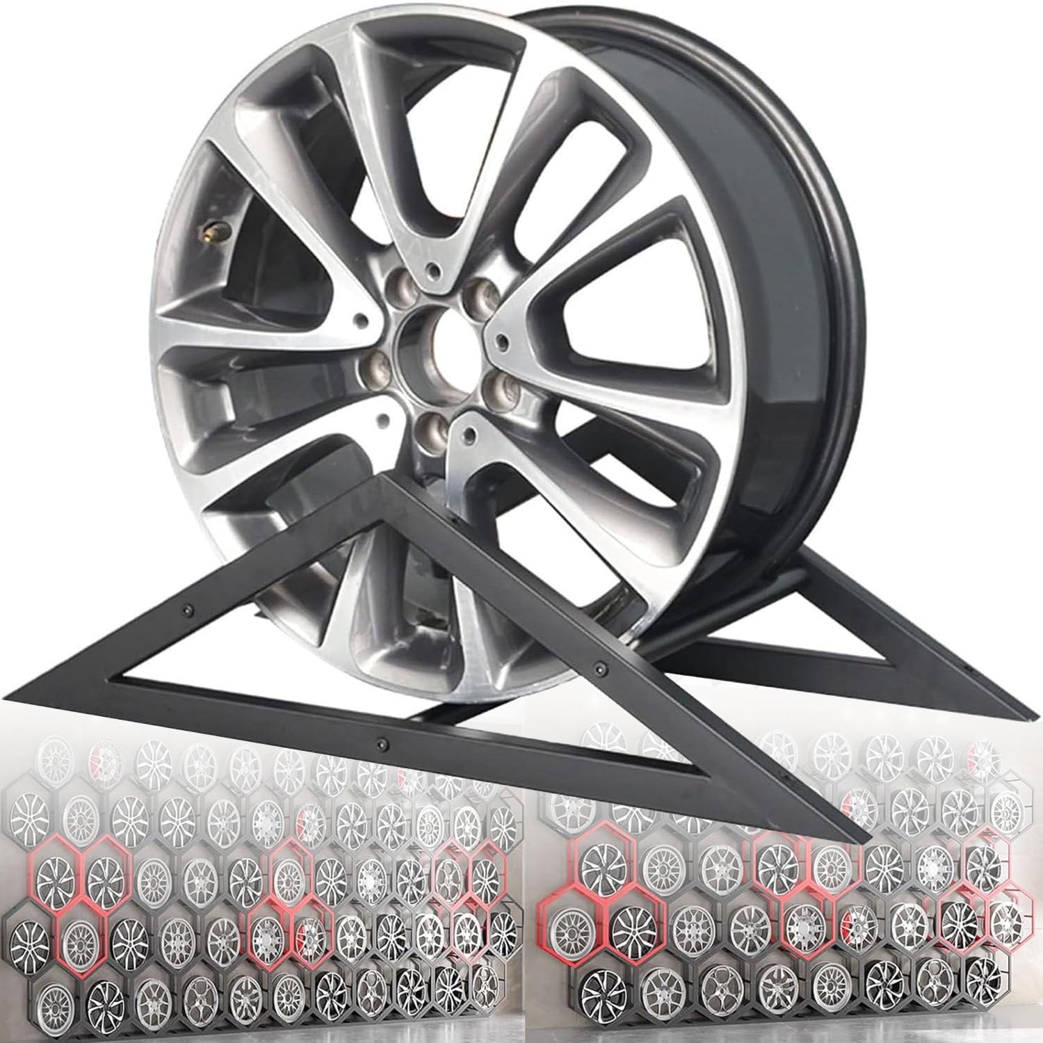 Présentoir empilable pour jantes de pneus, étagères de rangement de pneus, support de roue de voiture pour garage, magasin, atelier