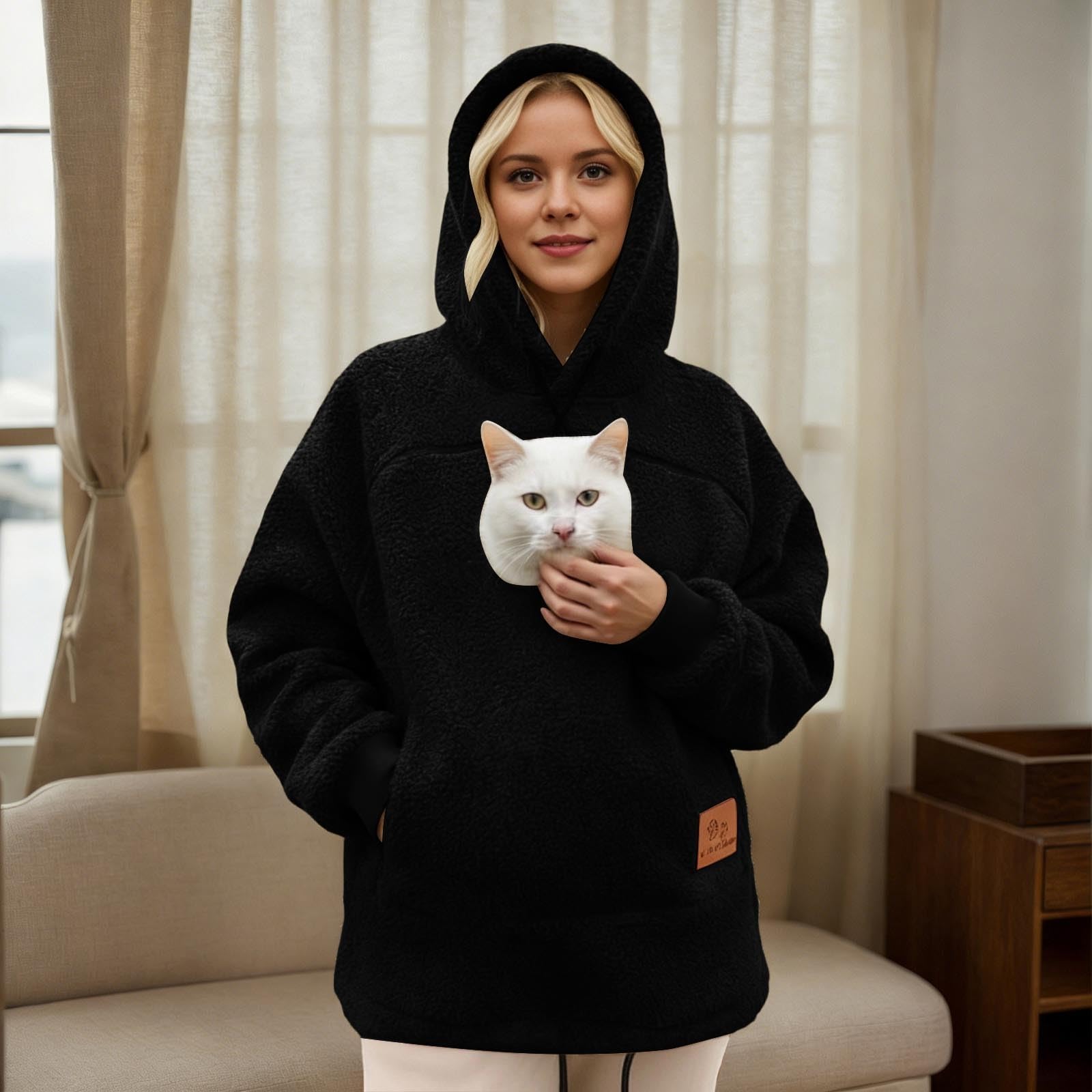 Sudadera con capucha para mujer, algodón, con capucha, corte regular, flexible, bolsillo canguro, capucha ajustable, informal, primavera, suave, sudadera deportiva, estilo moderno, A100