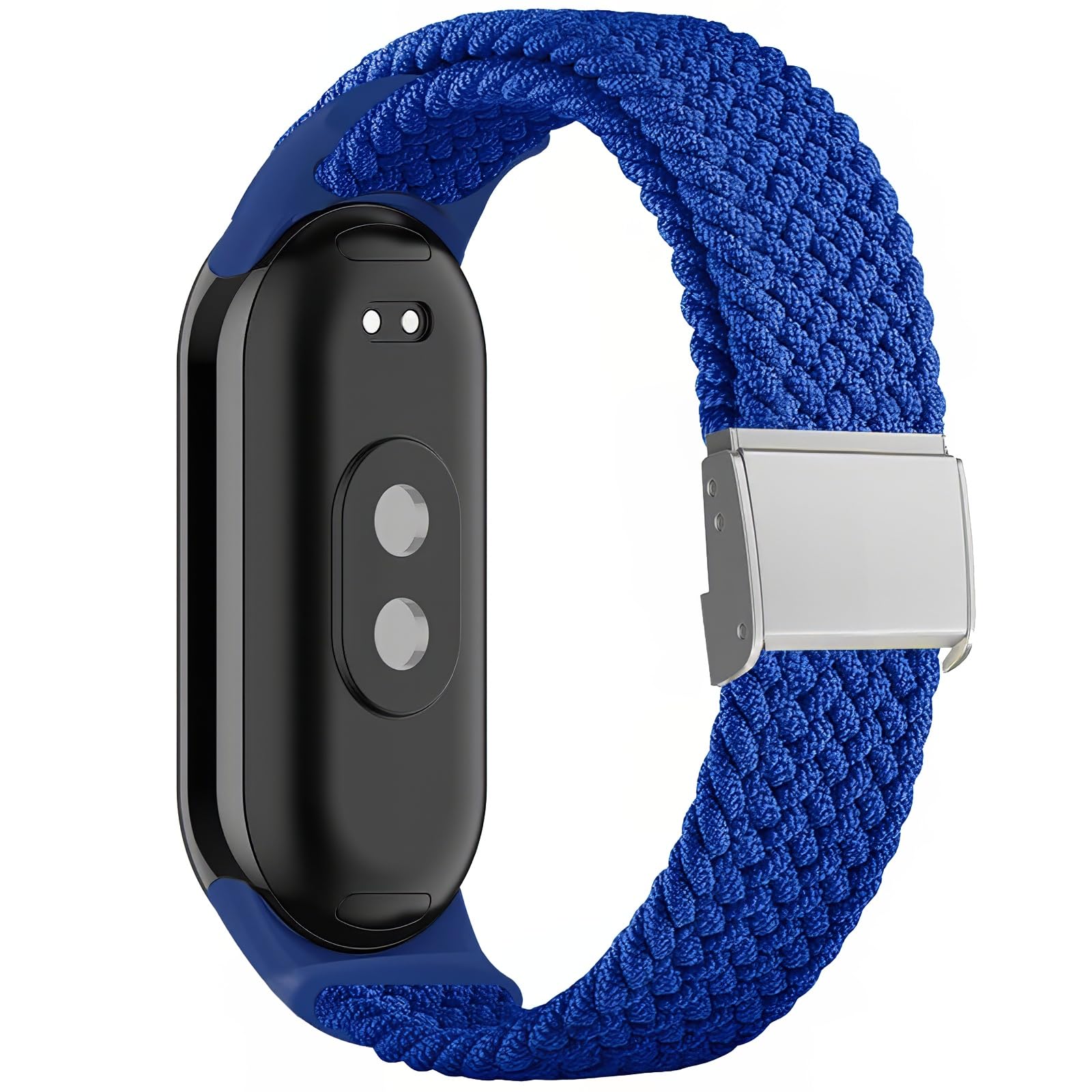 Harikiri Braided Straps Compatible with Xiaomi Mi Band 9/8, Elastic Nylon Replacement Strap, Women & Men, Blue, 21.5 cm