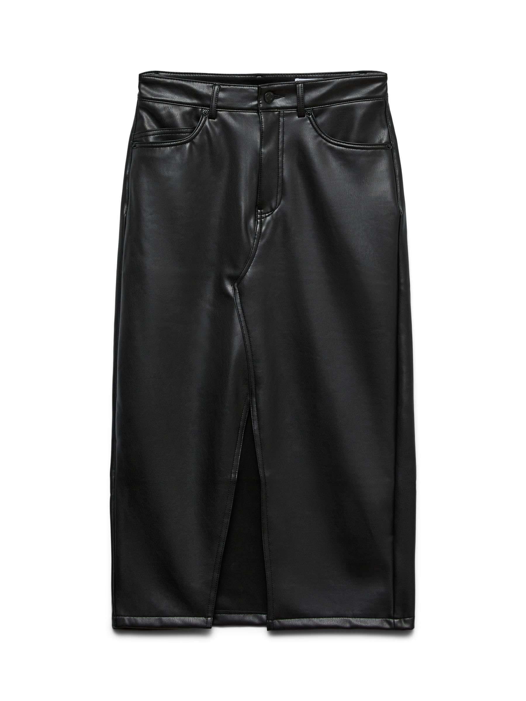 VERO Moda Damen Vmveri Hr Calf Pl Skirt Noos Midirock