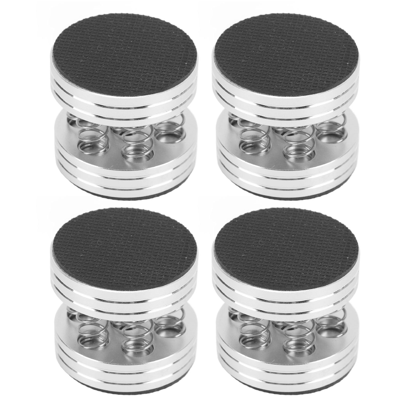 Piedini Isolanti per Altoparlanti, 4 Pezzi Piedini Isolanti per Subwoofer con Riduzione delle Vibrazioni in Lega di Alluminio, capacità di Carico 10 Kg, per Giradischi con Gomma Antiscivolo