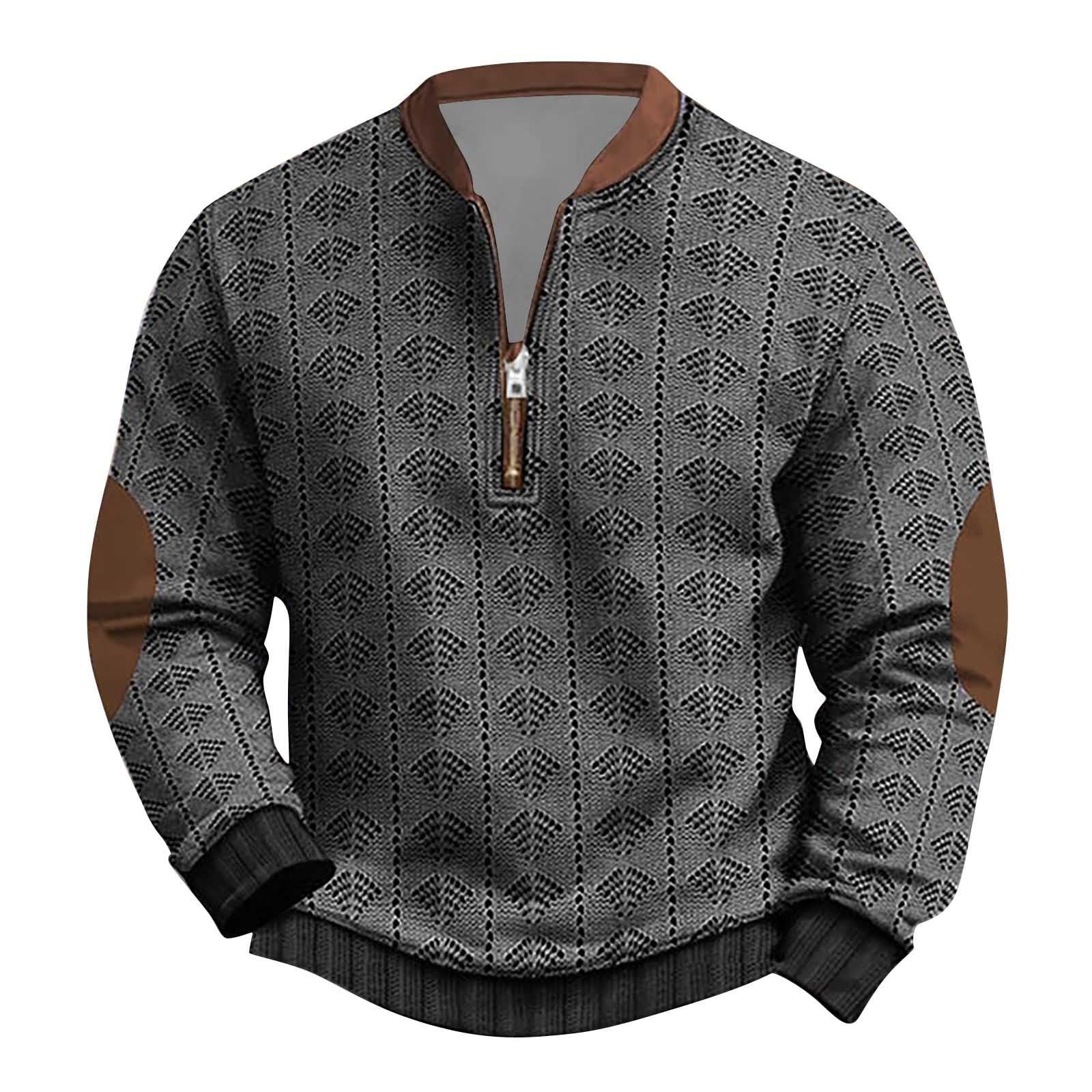 Herren Sweatshirt Solid Pullover Herren Weihnachtspullover Oberteile Rundhals Thermo Langarmshirt Strickjacke Zweiteiliger Wintermantel Bärenkostüm