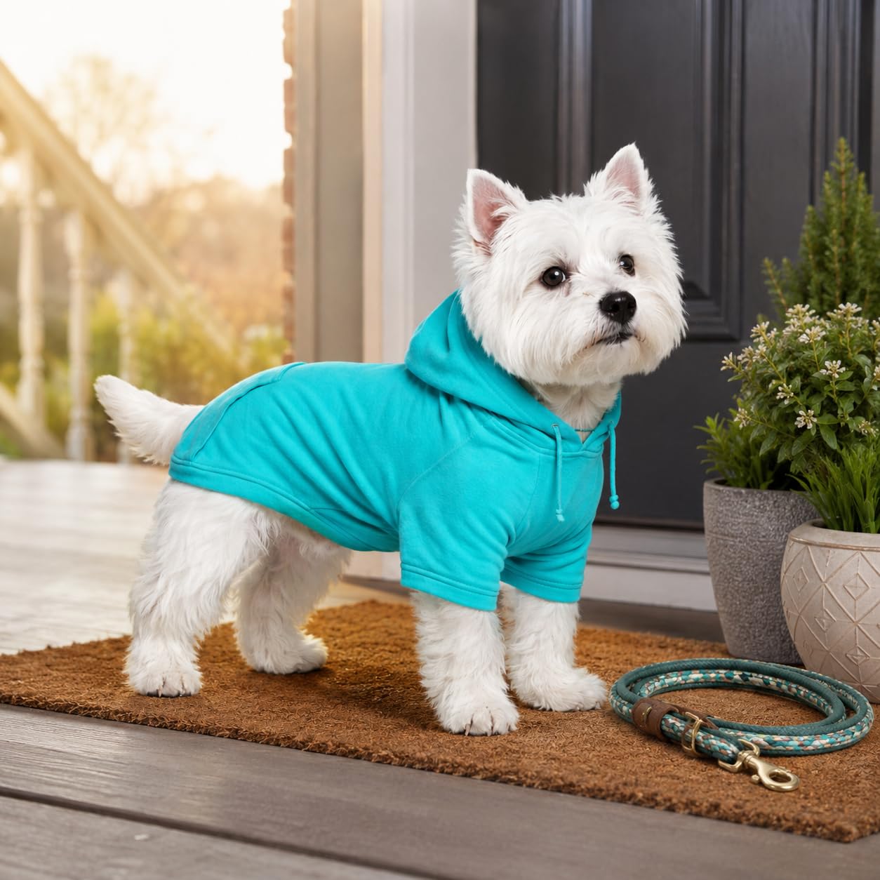 Lovelonglong Abbigliamento per animali domestici Bassotto Vestiti Del Cane Cappotto Felpe con Cappuccio Inverno Autunno Felpa per Bassotto Cani 10 Colori 100% Cotone 2018 Nuovo (D-L, Verde)
